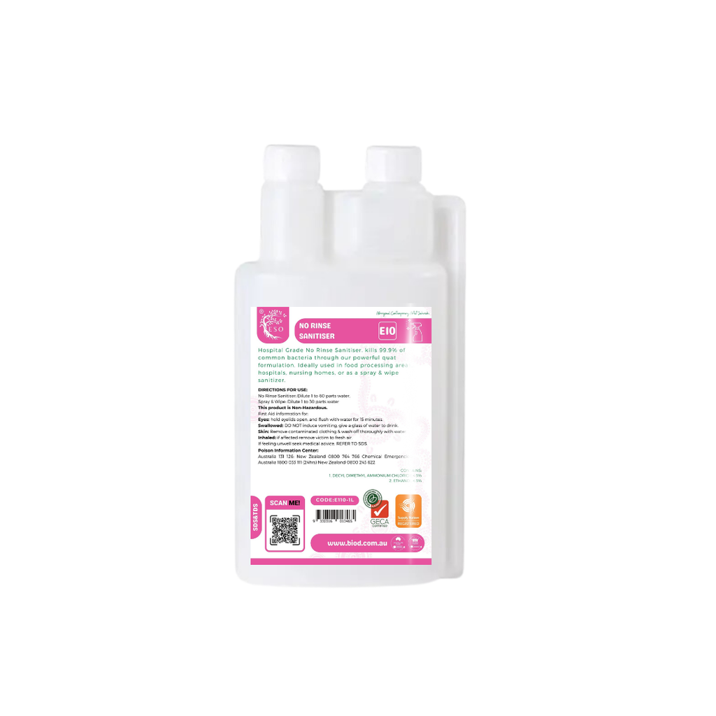 [E110-1L] E10 NO RINSE SANITISER (1L)