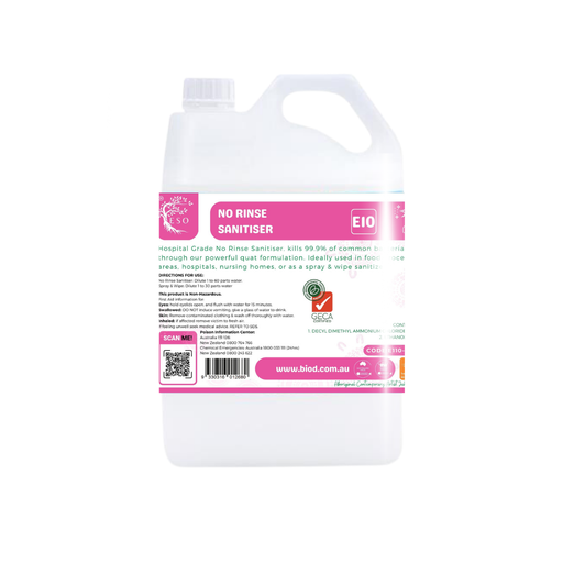 E10 NO RINSE SANITISER